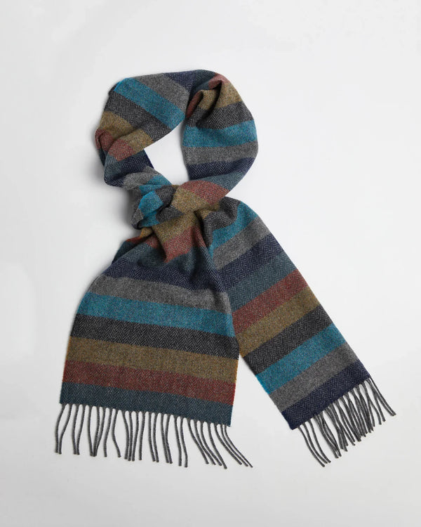 cabano Foxford Striped Scarf 4064 R Grey
