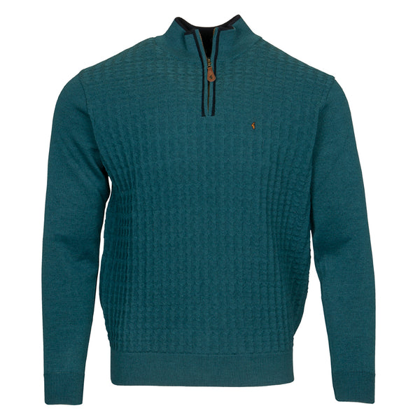 cabano Gabicci 1/4 Zip Jumper M14 K Teal Green