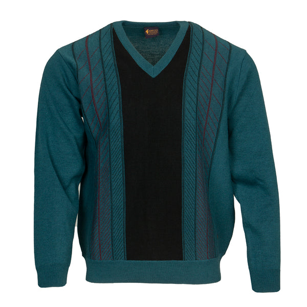 cabano Gabicci V-Neck Jumper 3M02 T R Teal Green