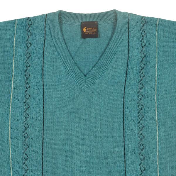 Cabano Gabicci V-Neck Jumper G54m03 Tq R Turquoise