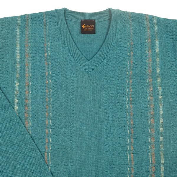 Cabano Gabicci V-Neck Jumper G54m05 Tq R Turquoise
