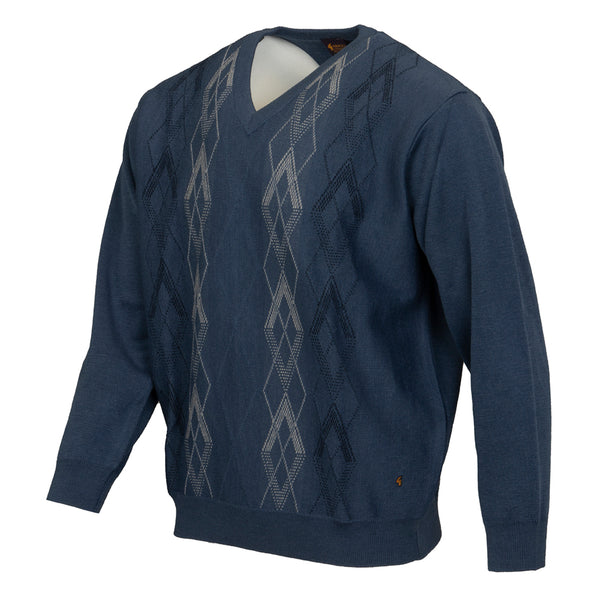 Cabano Gabicci V-Neck Jumper M02 B K Blue