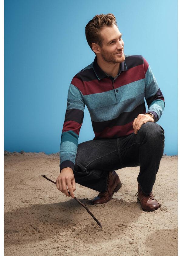 Cabano Hajo Ls Polo Sweatshirt 27222 R Navy