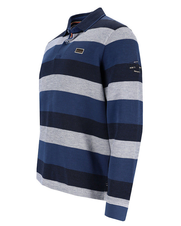 Cabano Hajo Polo Sweatshirt 27442 B R Blue