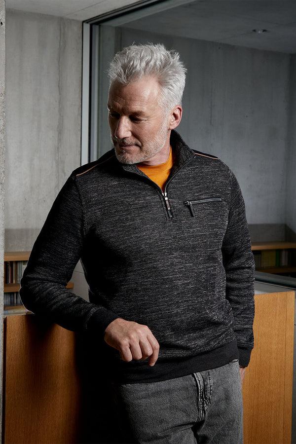 Cabano Hajo Polo Sweatshirt 27450 G R Dark Grey