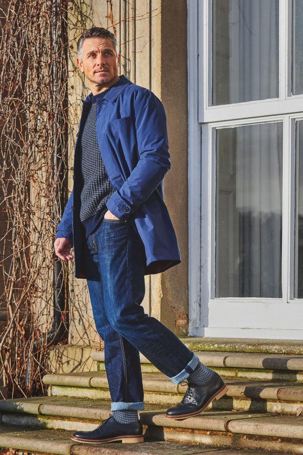 cabano Hj Houndstooth 988 Socks R Blue