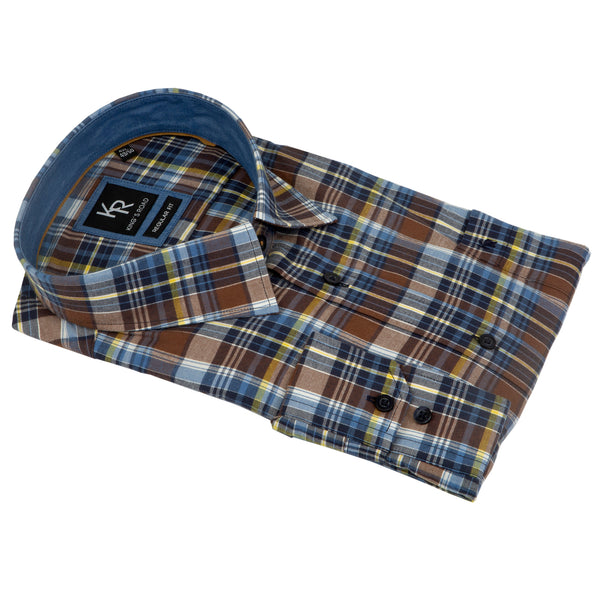 cabano Kings Road Check Shirt 281 K Brown