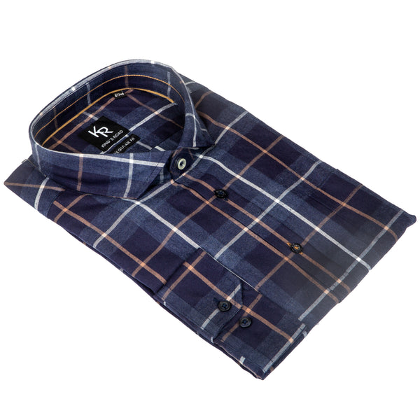 cabano Kings Road Check Shirt 661 K Purple