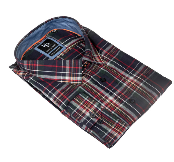 cabano Kings Road Check Shirt 665 K Red