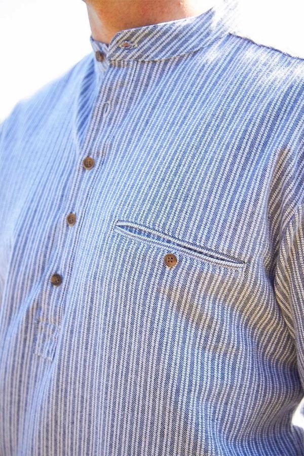 Cabano Lee Valley Grandad Shirt Lv37 R Grey