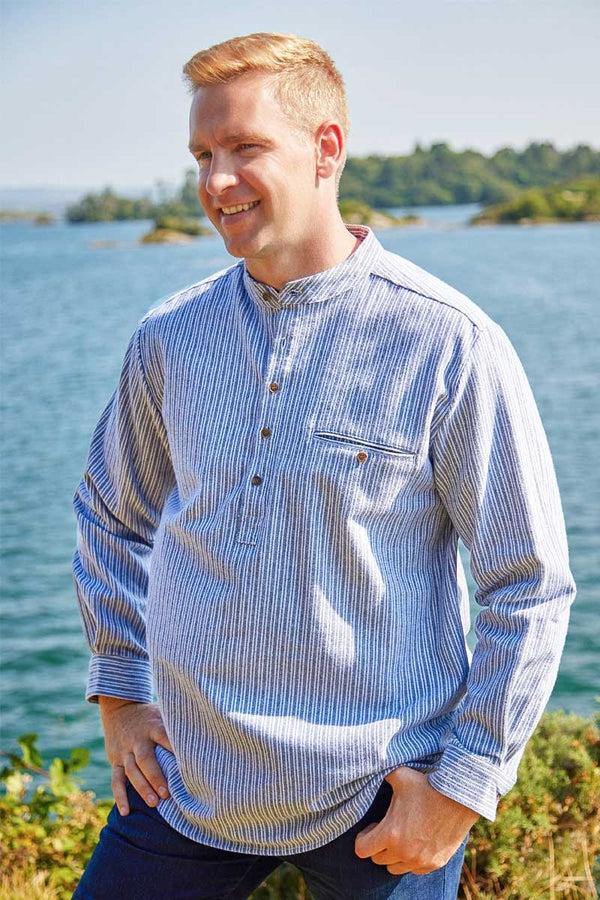 cabano Lee Valley Grandad Shirt Lv37 R Grey