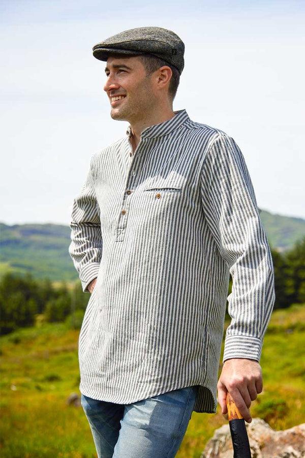 cabano Lee Valley Grandad Shirt Lvc K Blue