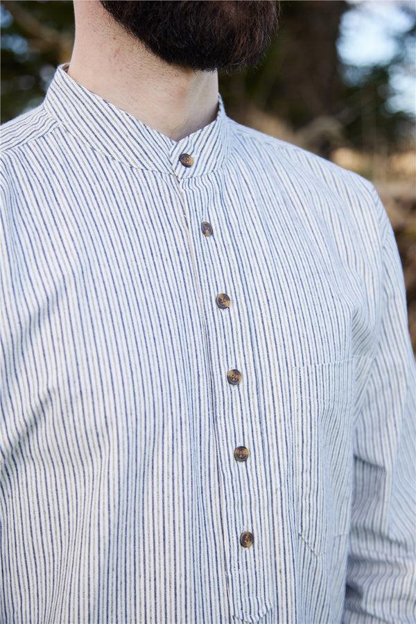 Cabano Lee Valley Grandad Shirt Vr18 K Navy