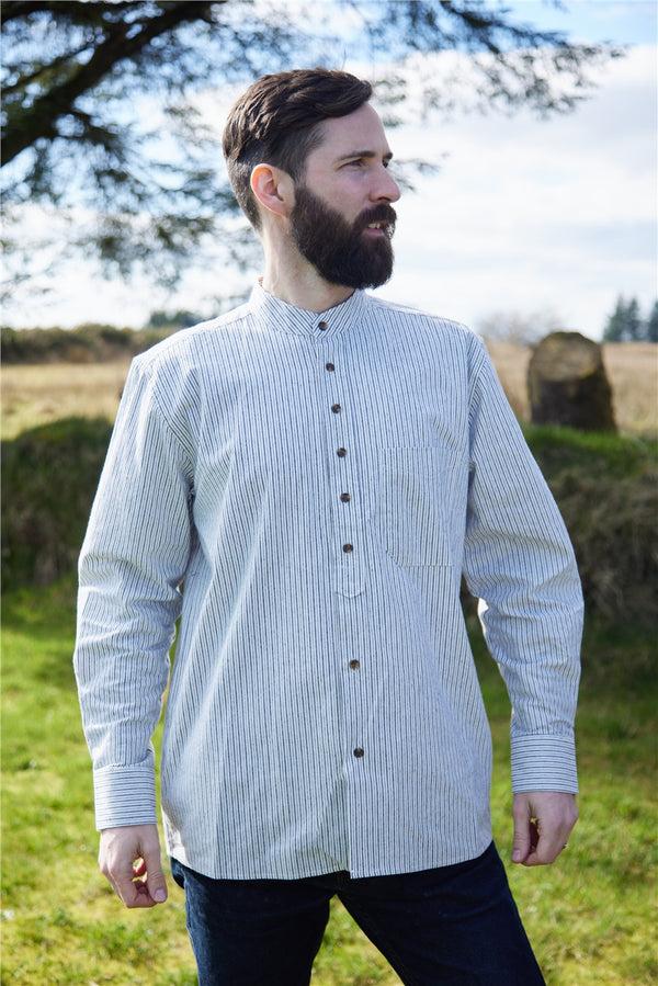 cabano Lee Valley Grandad Shirt Vr18 R Navy