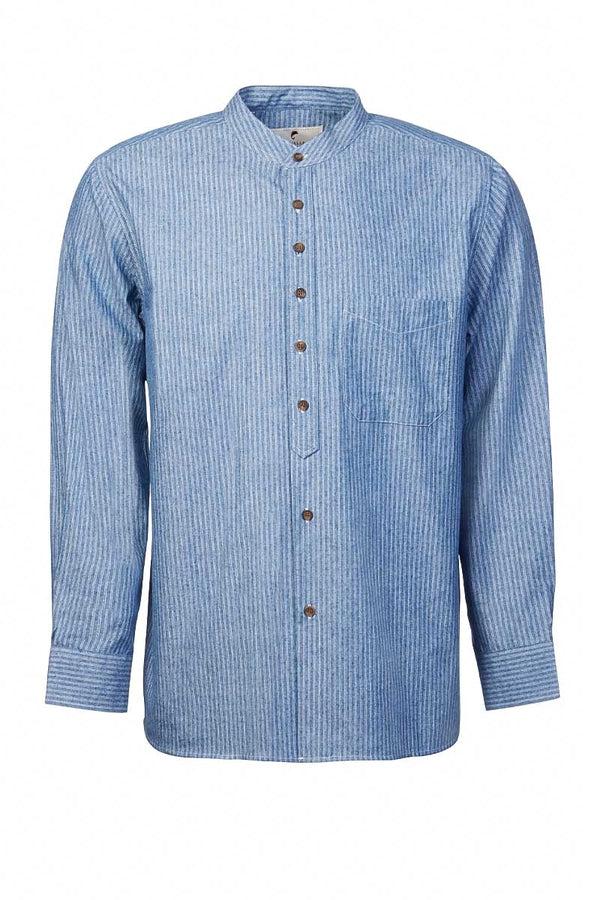 Cabano Lee Valley Grandad Shirt Vr25 K Blue