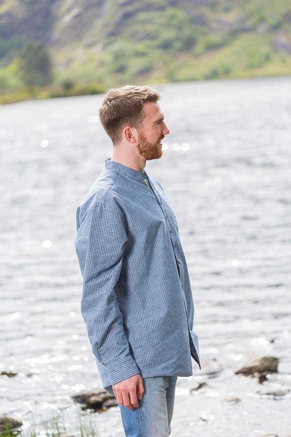 Cabano Lee Valley Grandad Shirt Vr25 R Blue