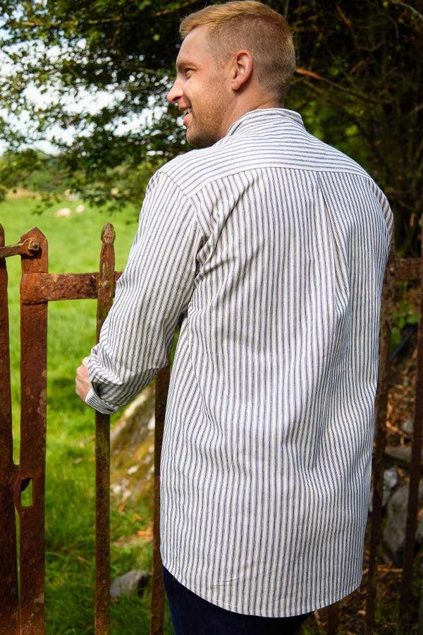 Cabano Lee Valley Grandad Shirt Vr26 R Navy