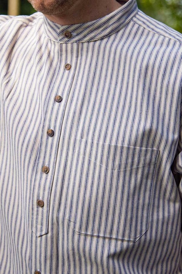 Cabano Lee Valley Grandad Shirt Vr26 R Navy