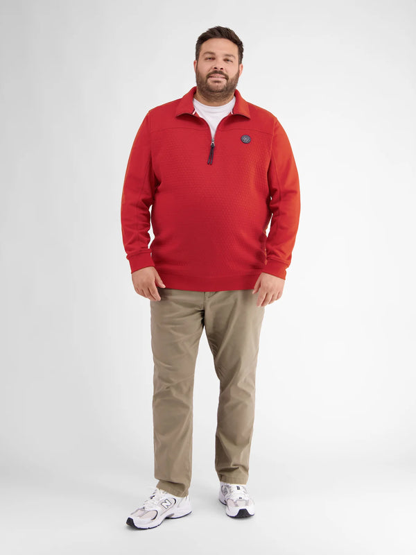 Cabano Lerros 1/4 Zip Polo Sweatshirt 4431 K Red