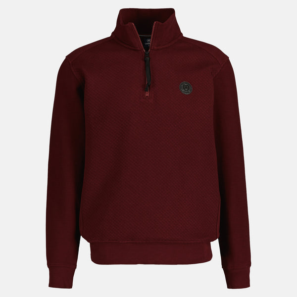Cabano Lerros 1/4 Zip Polo Sweatshirt 4462 R Wine