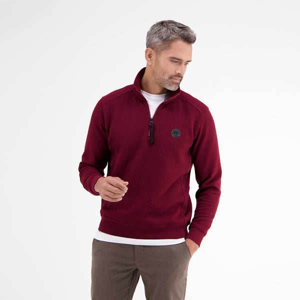 Cabano Lerros 1/4 Zip Polo Sweatshirt 4462 R Wine