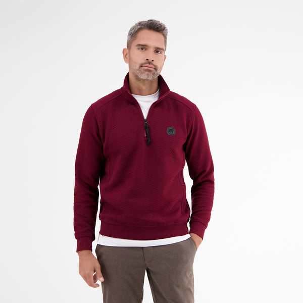 cabano Lerros 1/4 Zip Polo Sweatshirt 4462 R Wine