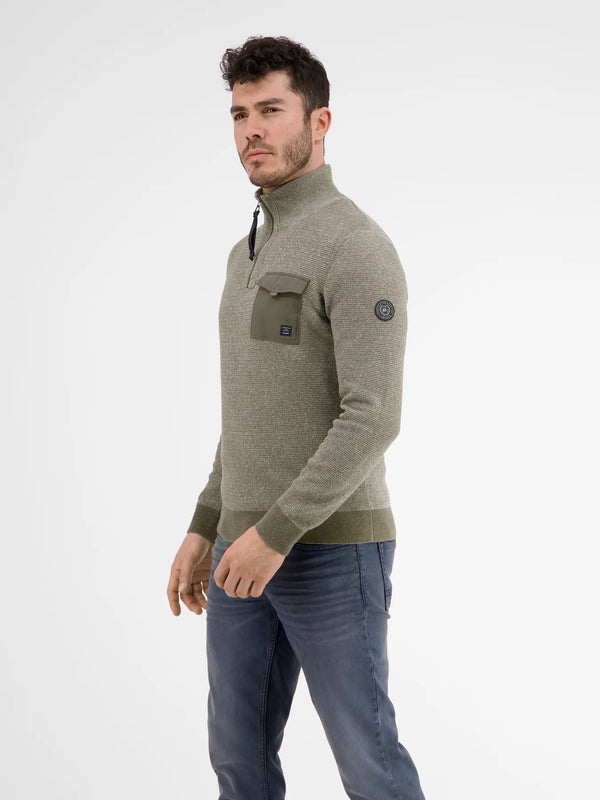 Cabano Lerros 1/4 Zip Sweater 5405 K Green