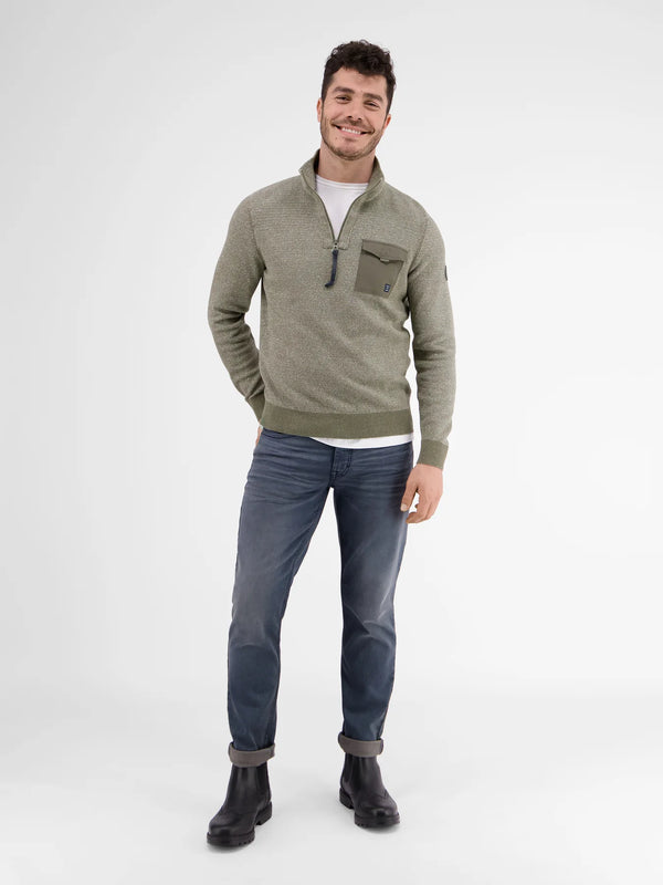 Cabano Lerros 1/4 Zip Sweater 5405 R Green