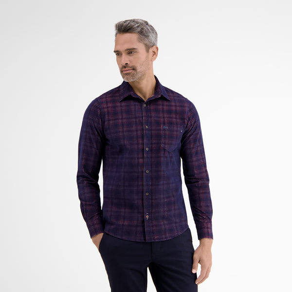 cabano Lerros Check Shirt 1020 R Wine