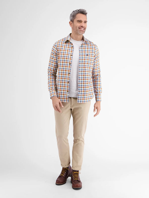 Cabano Lerros Check Shirt 1023 R White