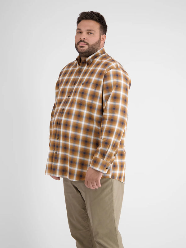 Cabano Lerros Check Shirt 11411 M K Brown