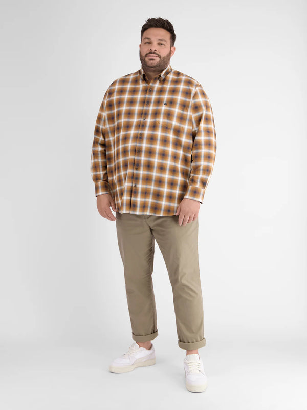 Cabano Lerros Check Shirt 11411 M K Brown