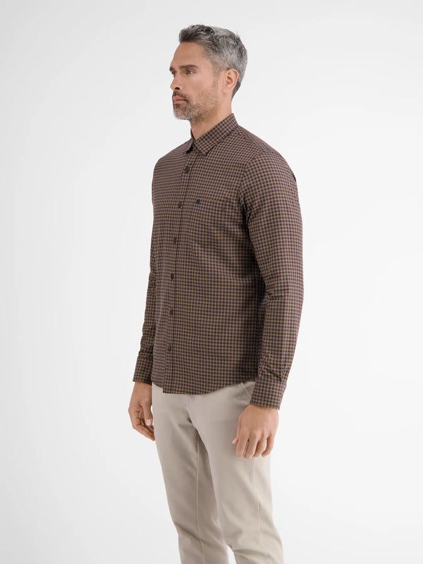 Cabano Lerros Check Shirt 1442 B R Brown