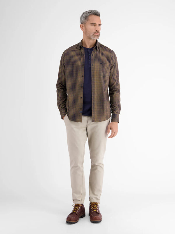Cabano Lerros Check Shirt 1442 B R Brown