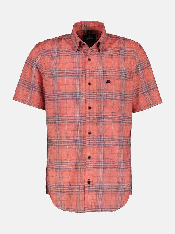 Cabano Lerros Check Shirt 2418 C R Orange