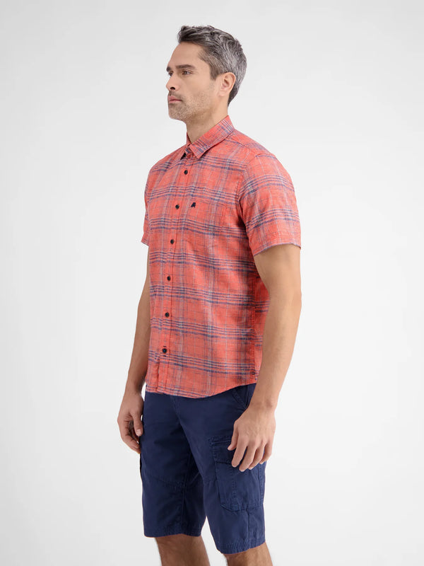 Cabano Lerros Check Shirt 2418 C R Orange