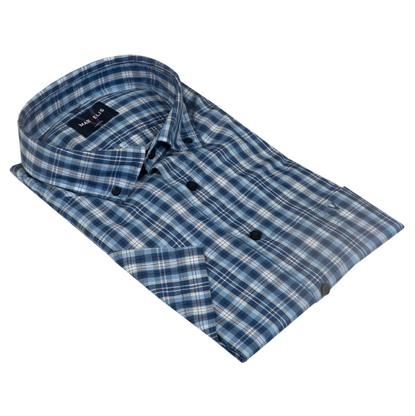 cabano Marvelis Check Shirt 6008 B R Blue