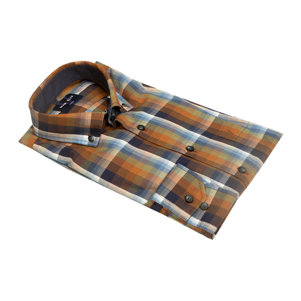 cabano Marvelis Check Shirt 600844B K Brown