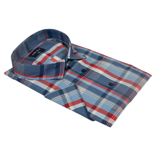 cabano Marvelis Check Shirt 6012 B R Blue
