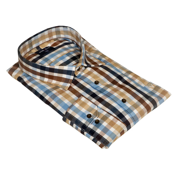 cabano Marvelis Check Shirt 6030 Bn K Brown