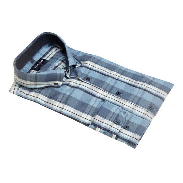cabano Marvelis Check Shirt 603044Bl R Blue