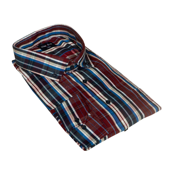 cabano Marvelis Check Shirt 6032 R K Dark Red