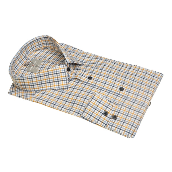 cabano Marvelis Check Shirt 702244W K White