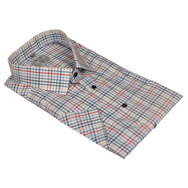 cabano Marvelis Check Shirt 7024 W R White