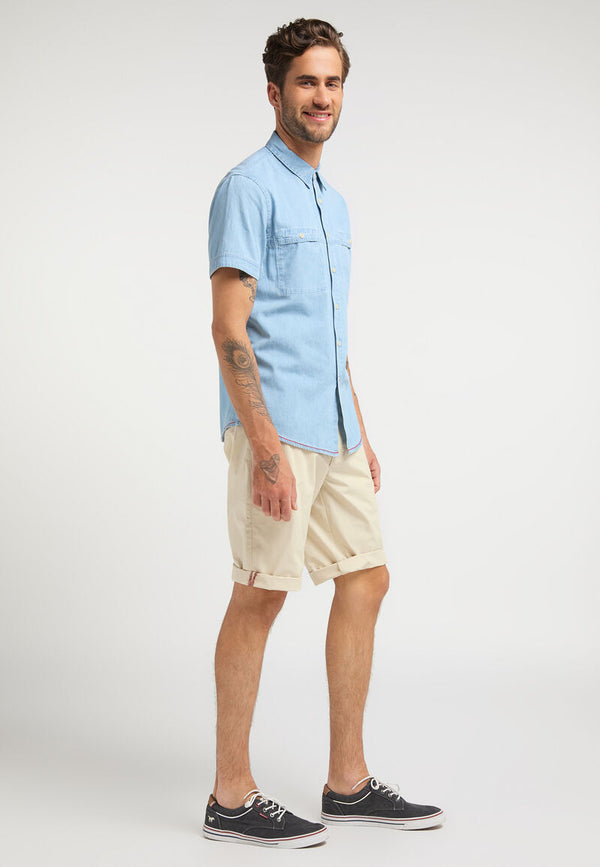 Cabano Mustang Casual Denim Shirt R Light Blue