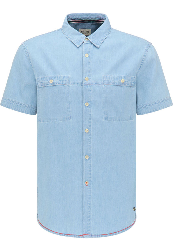Cabano Mustang Casual Denim Shirt R Light Blue
