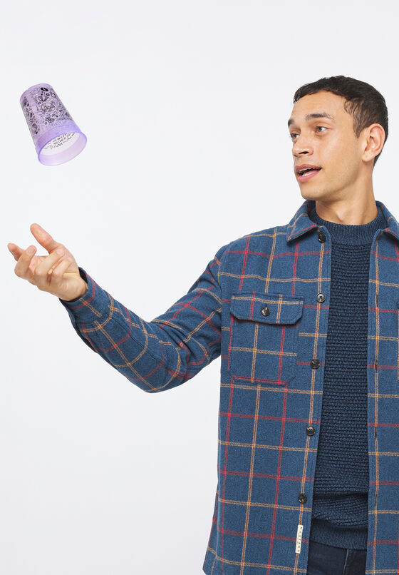 Cabano Mustang Clemens Check Shirt 12355 K Navy