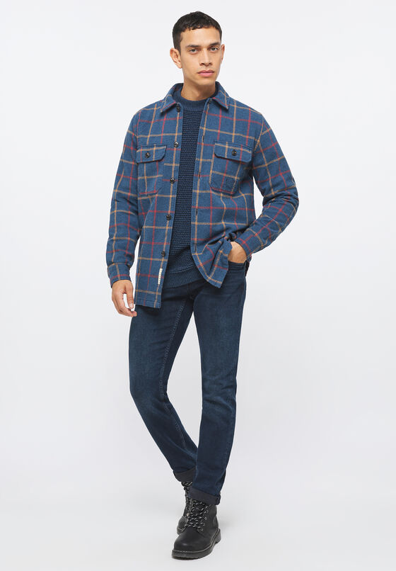 Cabano Mustang Clemens Check Shirt 12355 R Navy