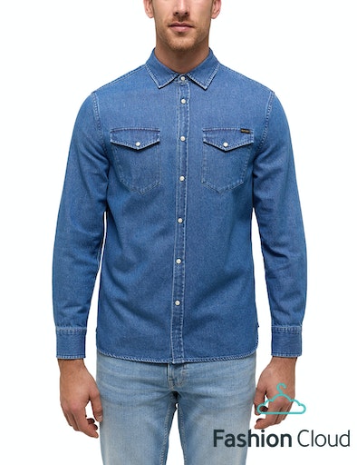 Cabano Mustang Denim Shirt Duver 300 K Mid Blue
