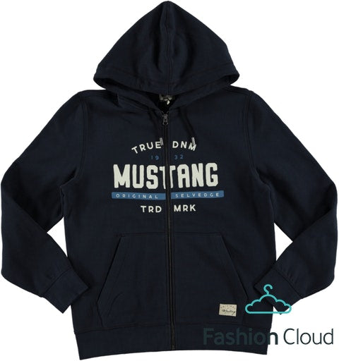 cabano Mustang True Denim Zipped Hoodie K Navy